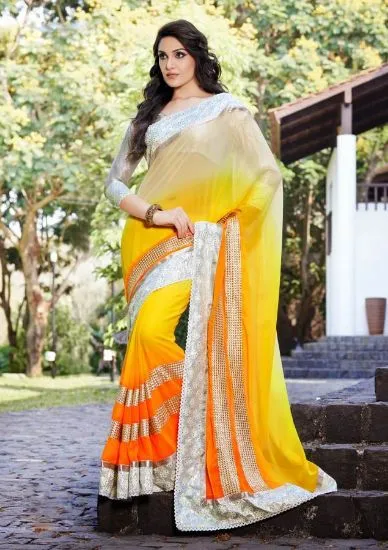 Picture of sari indian designer saree bridal modest maxi gown embr