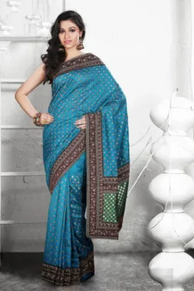Picture of silk general party wear saree indian silk fancy fashio,