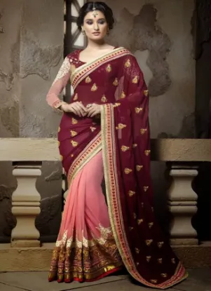 Picture of silk party wear saree quality daily uses womens perfec,