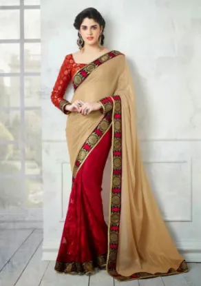 Picture of standard collection wear saree general party wear indi,