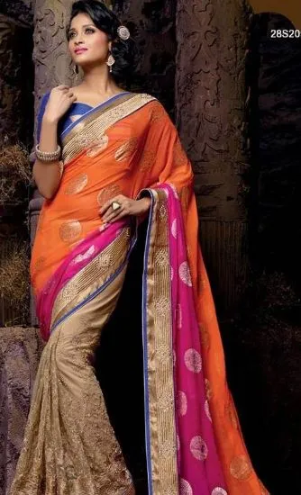 Picture of maroon silk fancy handloom soft jari work silk saree mo