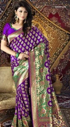 Picture of modest maxi gown listing purple indian silk saree grand