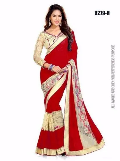 Picture of partywear sari reception heavy designer indian bollywoo