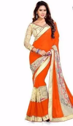 Picture of handmade saree all over embroidered pailsey floral bord