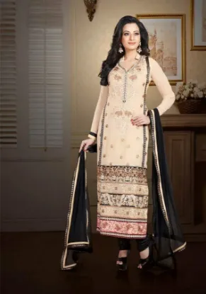 Picture of modest maxi gown stylish fancy royal hand embroidery ka