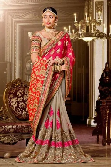 Picture of dress saree beautiful indian thread work women stylist 