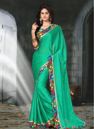 Picture of avahani georgette printed casual saree sari bellydance 