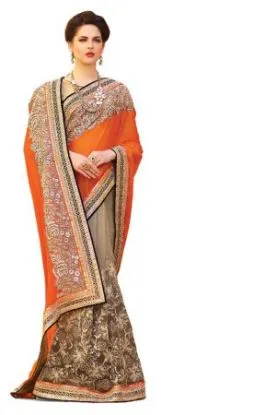 Picture of bollywood bridal saree indian look beautiful party wear