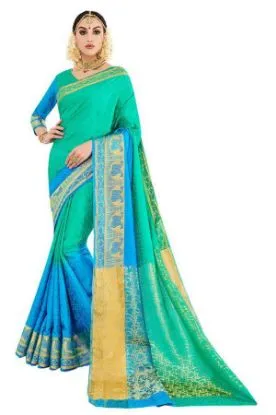 Picture of bollywood chiffon saree party wear indian ethnic weddin