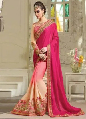 Picture of bollywood designer saree with stitched blouse ethnic tr