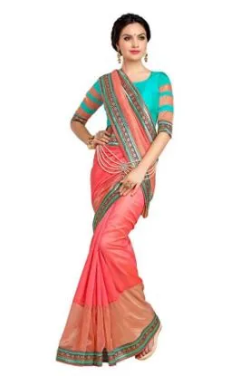 Picture of kota cotton embroidery indian traditional saree sari wi