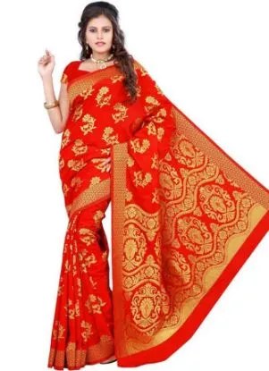 Picture of lovely orange georgette indian ethnic designer dress pa
