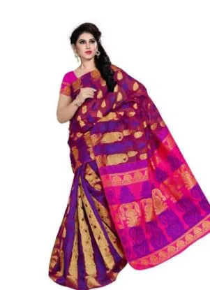 Picture of multi color banarasi patola saree for women bollywood i