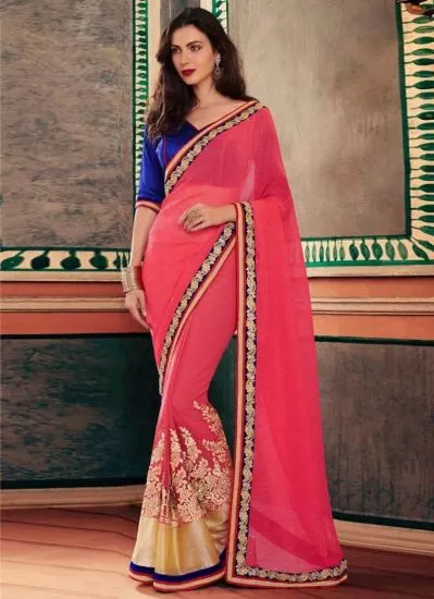 Picture of partywear saree reception heavy bollywood indian design