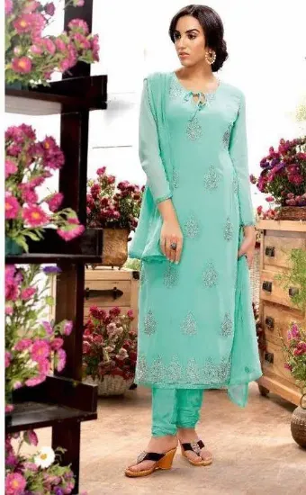 Picture of modest maxi gown women's summer chiffon long sleeve par