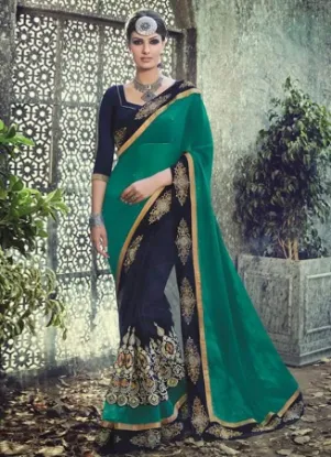 Picture of u designer exclusive evening saree women partywear part