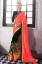 Picture of handmade indian saree abstract printed pure silk orange