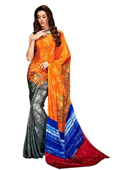Picture of ajastha fancy festival wear designer georgette sari wi,