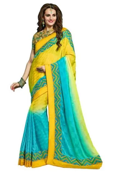 Picture of beautiful indian designer wedding party wear ethnic wo,