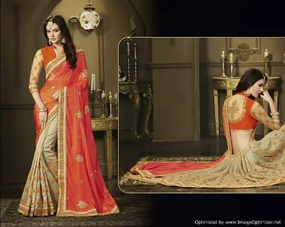 Picture of bollywood stylish sari designer exclusive indian party,