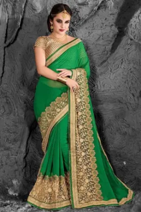 Picture of bollywood wedding saree indian designer wear festival ,