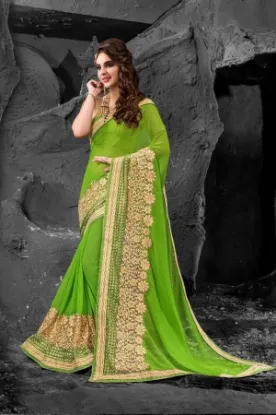 Picture of bridal fancy bollywood sari designer indian partywear ,
