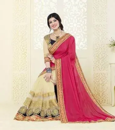Picture of bridal wedding festive ethnic wear sarees indian desig,