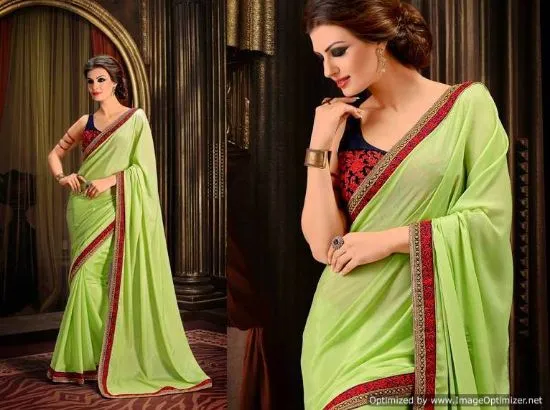Picture of dark greenfancy silk saree heavy silk saree diwali fes,
