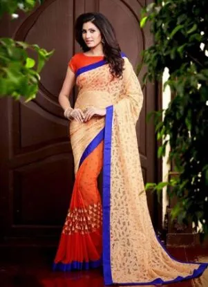 Picture of designer modest maxi gown sari traditional partywear bo