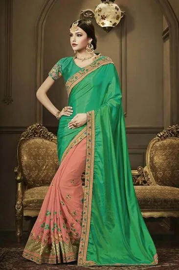 Picture of designer saree elegant wedding party indian bollywood ,