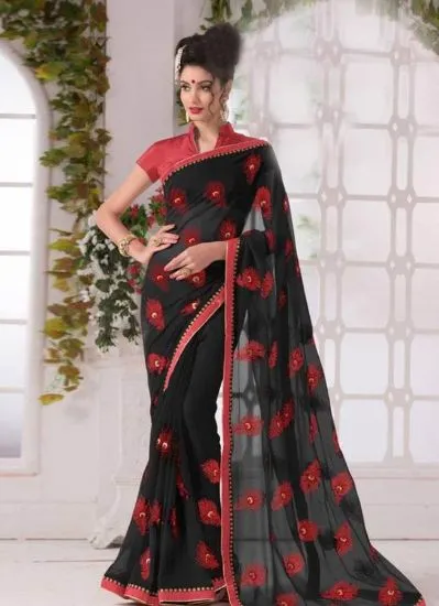 Picture of designer saree ethnic bollywood indian partywear weddi,