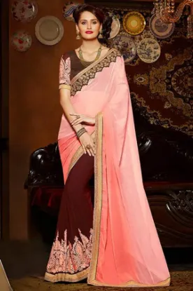 Picture of designer sari indian bollywood wedding traditional sar,