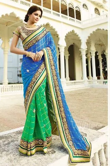 Picture of ethnic indian bollywood wedding designer bridal saree ,