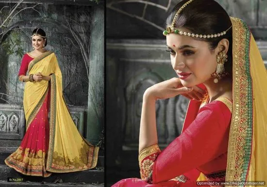 Picture of indian dark brown jari fancy handloom silk saree soft ,