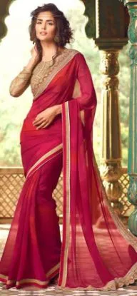 Picture of indian designer sari ethnic party wear embrodery pink ,