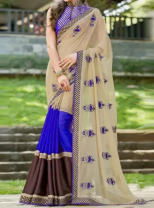 Picture of indian designer sari ethnic treditional saree,e7622 ,e7