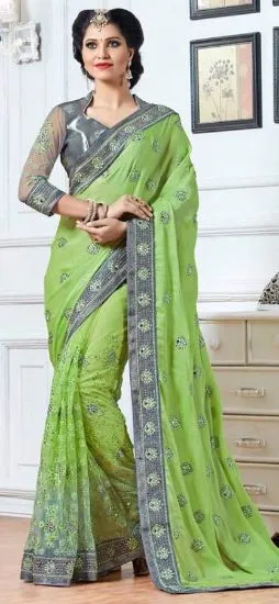 Picture of indian designer sari ethnic wedding wear saree,e7627 ,e