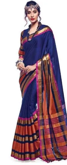 Picture of indian printed sari combo of handmade style fabric dres