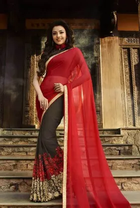 Picture of handmade style indian sari combo of georgette blend fab