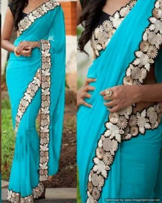 Picture of party wear saree women pakistani indian bollywood dres,