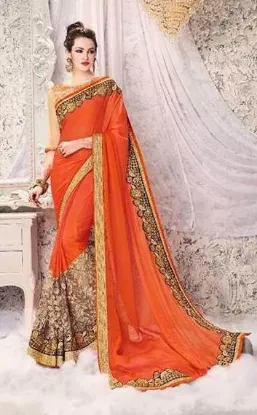 Picture of semi katan benarasee saree indian bollywood designer s,