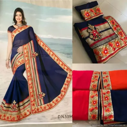Picture of traditional ethnic saree pakistani designer sari weddi,