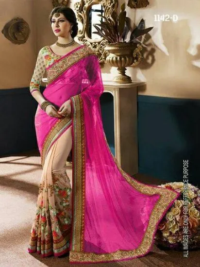 Picture of u bollywood saree sari bridal reception heavy designer,