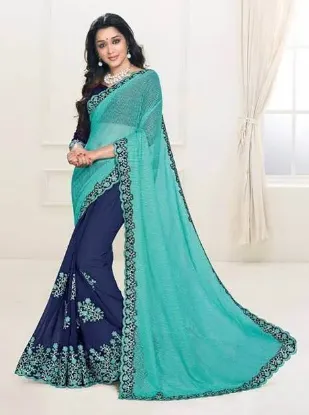 Picture of u bollywood sari festival traditional saree partywear ,