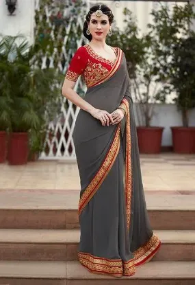 Picture of u bollywood sari gorgeous look saree bridal partywear ,