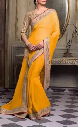 Picture of u bridal partywear sari designer reception stylish ind,