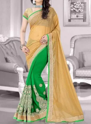 Picture of u bridal women saree indian partywear sari ethnic boll,