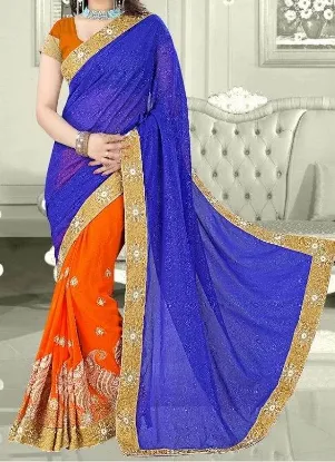 Picture of u festive saree indian bridal partywear bollywood sari,