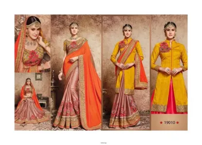 Picture of u partywear saree indian bollywood sari bridal traditi,