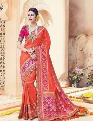 Picture of u partywear saree sari bridal traditional wear designe,